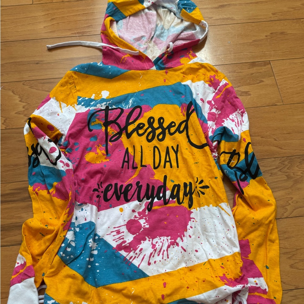 On Fire Kids Hoodie - Yellow, Pink, Blue